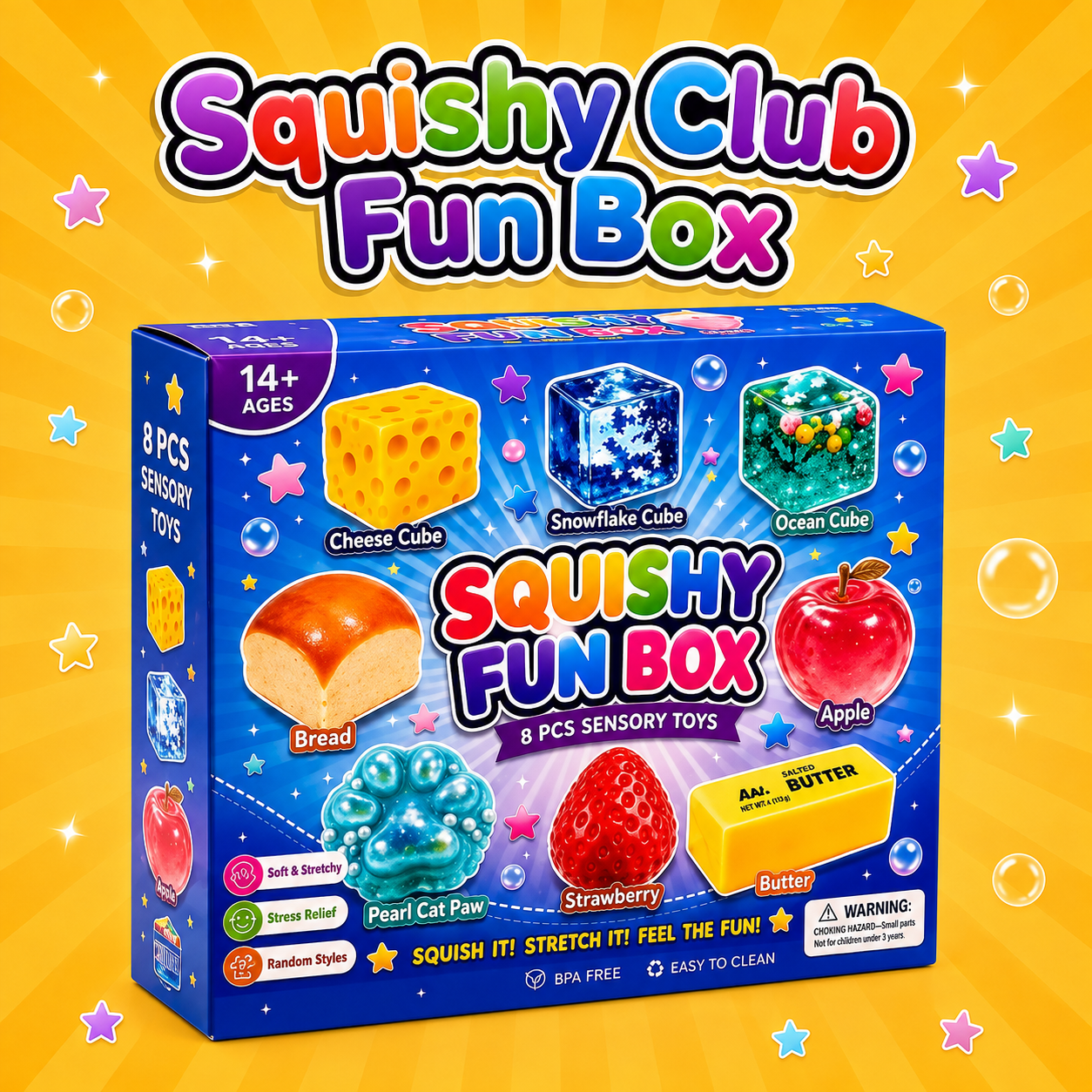 8-Piece Squishy Fun Box